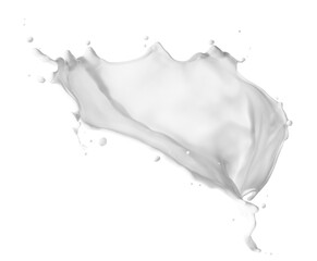 Milk splash isolated