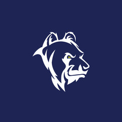Bear head mascot logo, vector illustration design concept.