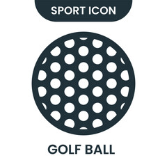 Golf ball vector line icon design