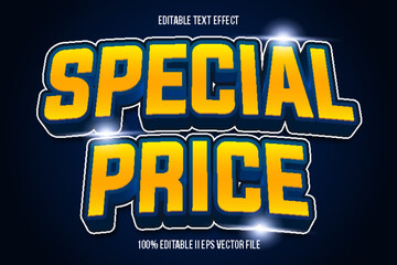 Fototapeta na wymiar Special Price Editable Text Effect 3d Emboss Gradient Style
