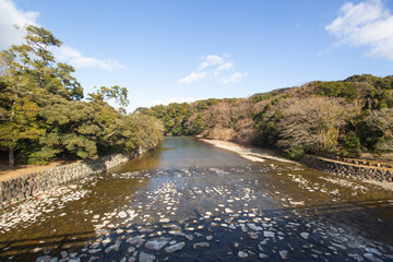 Panoramic view at Ise Grand Shrine in Winter, Ise, Mie, Japan