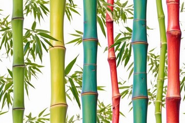 bamboo illustration white background