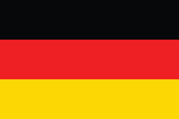 Flags of Germany. Flat element design. National Flag. White isolated background