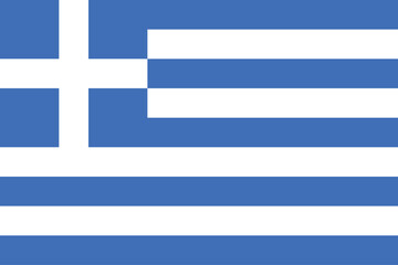 Flags of Greece. Flat element design. National Flag. White isolated background 