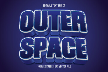 Outer Space Editable Text Effect 3d Emboss Gradient Style