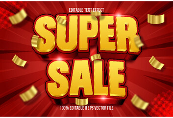 Super Sale Editable Text Effect 3d Emboss Gradient Style
