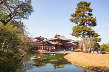 Fototapeta premium Beautiful morning view at Byodoin Temple, Uji, Kyoto, Japan
