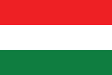 Flags of Hungary. Flat element design. National Flag. White isolated background 