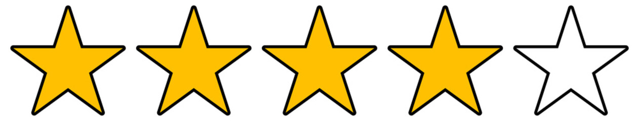 4 von 5 Sternen - Bewertung, Feedback oder Zufriedenheit