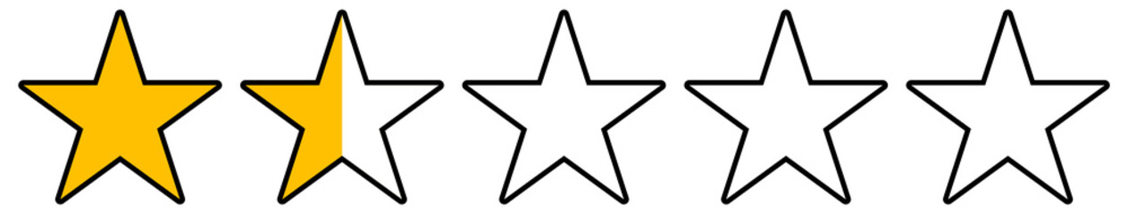 1,5 von 5 Sternen - Bewertung, Feedback oder Zufriedenheit