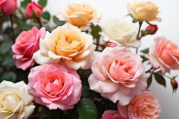 closeup of roses flower