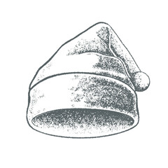 Santa Claus hat sketch set vector eps10