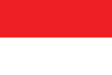 Flags of Indonesia. Flat element design. National Flag. White isolated background 