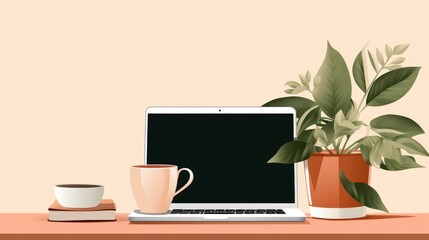 Coffee, Laptop, and Plants: Less is More