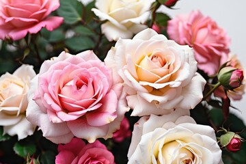 closeup of roses flower
