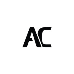 AC CA A C Letter Logo Design Icon Vector Symbol. AC elegant logo template in gold color, vector file .eps 10, text and color is easy to edit
