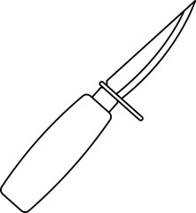 Wood Carving Outline Vector Illustration