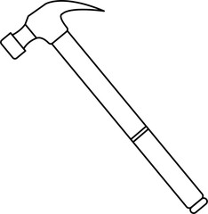 Hammer Outline Vector Illustration
