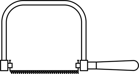 Coping Saw Outline Vector Illustration