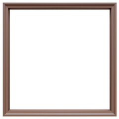 Obraz premium Empty picture frame on wall, white transparent, 3d render, PNG