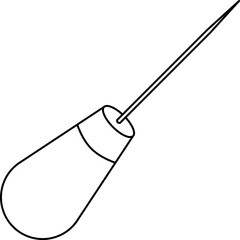 Awl Outline Vector Illustration