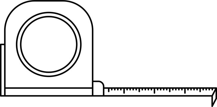 black and white tape measure clip art preview