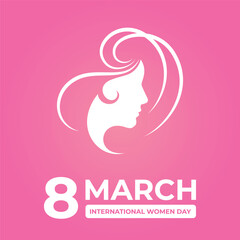 International Women's Day template for advertising, banners, leaflets and flyers. Women's Day poster. International Women's Day 