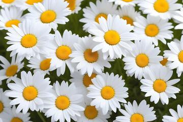 Fototapeta premium daisies on white background. 