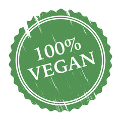 Grunge vegan seal stamp rubber look green