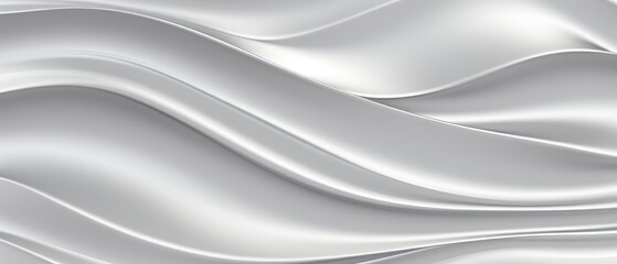 Elegance meets modernity with this abstract silver metallic metal waves texture, perfect for a striking background banner, Ai Generated.