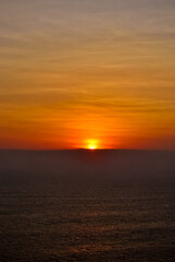 Fototapeta na wymiar View of Kuta Beach, Bali with a beautiful sunset in the background