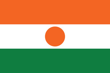 Flags of Niger. Flat element design. National Flag. White isolated background  - Powered by Adobe