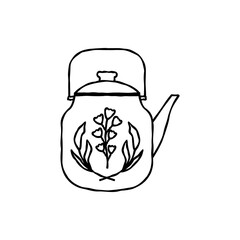 Teapot icon linear style item