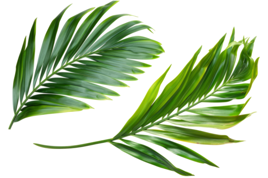 Pineapple leaf. Coconut leaf