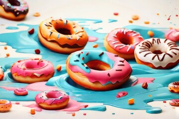 Fototapeta na wymiar donut illustration