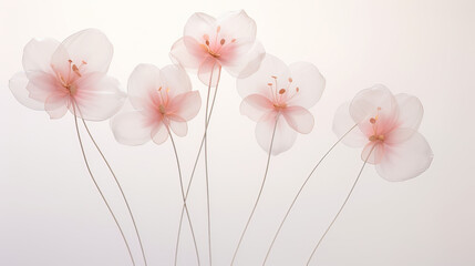 Whimsical Minimalist Love Flowers Delicate Petal Harmony Background Ai Generative