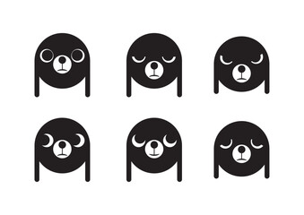 a Dog Face 강아지 얼굴 케릭터 