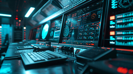 Obraz premium Smart home screen control dashboard. AI generative.