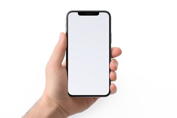 Hand holding a smartphone