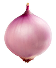 Sliced Red Onion isolated on white background, Fresh Onion on White Background PNG File.