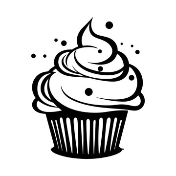 recommend clip art: cupcake icon illustration, cupcake silhouette logo svg vector