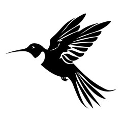 Obraz premium hummingbird icon illustration, hummingbird silhouette logo svg vector
