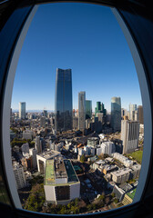Fototapeta na wymiar People looking the panorama of Tokyo, Japan