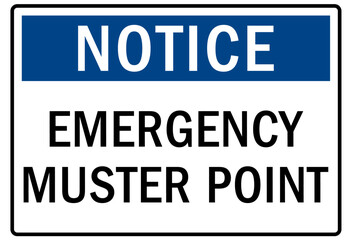 Fototapeta premium Muster area sign emergency muster point