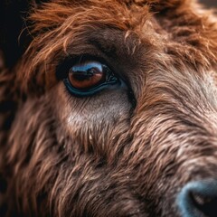 Closeup of animal face and eyes .macro detail with depth of field 