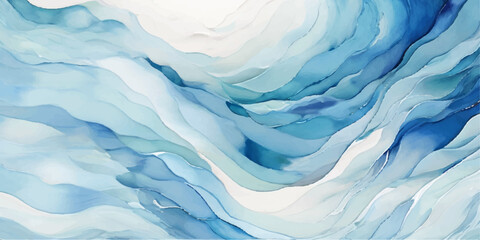 abstract soft blue and white abstract water color ocean wave texture background. Banner Graphic Resource as background for ocean wave and water wave abstract graphics	
