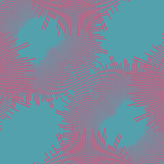 3d rendering digital illustration of colorful abstract pink pattern on blue background
