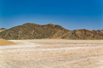 Daily scene from Egyptian desert during hot sunny day.