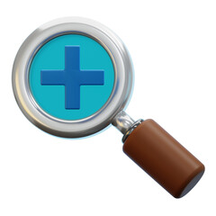 Fototapeta premium zoom with magnifying glass 3d illustration