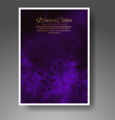 Naklejka premium Cards with watercolor background. Design for your cover, date, postcard, banner, logo.